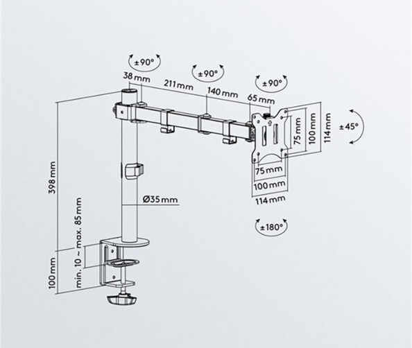 Support de bureau pour écran de 17 à 32"