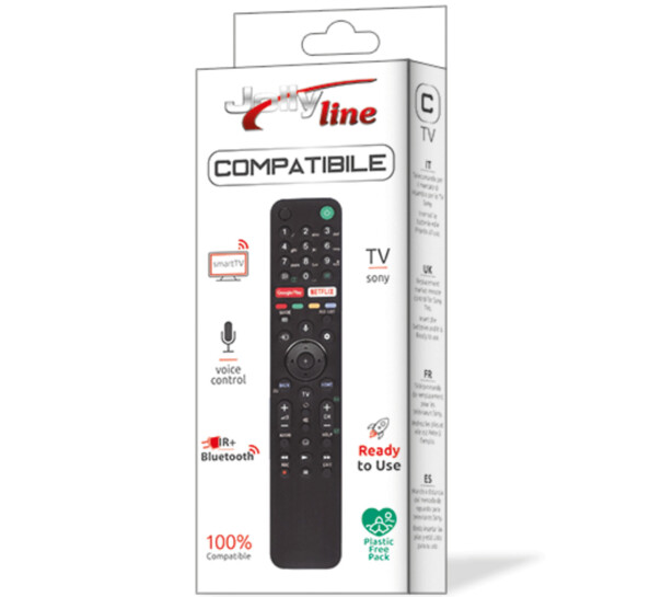 Télécommande infrarouge et bluetooth Jolly Line GBS compatible Sony coloris noir dans son emballage cartonné