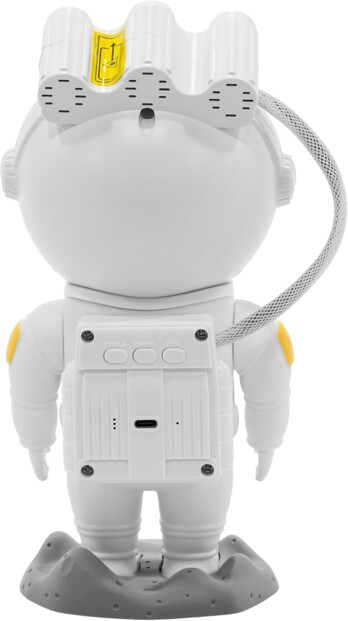 Vue arrière de la combinaison du projecteur laser astronaute avec batterie rechargeable par USB