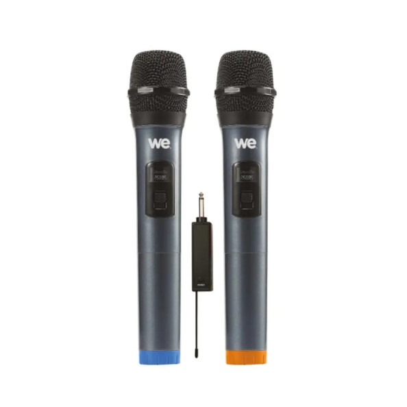 2 microphones karaoké sans fil avec récepteur rechargeable