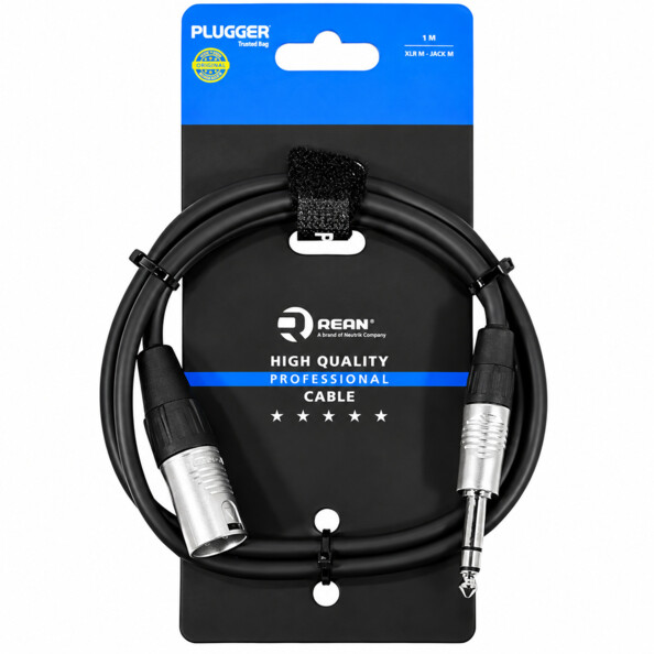 Câble XLR mâle vers jack 6,35 mm mâle - 1 m