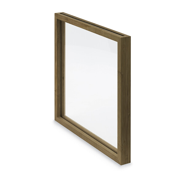 Cadre pour vinyles en bambou - Brun foncé