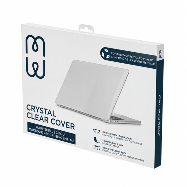 Coque transparente Crystal Clear pour MacBook Pro 13" 2020-2022 M1 & M2