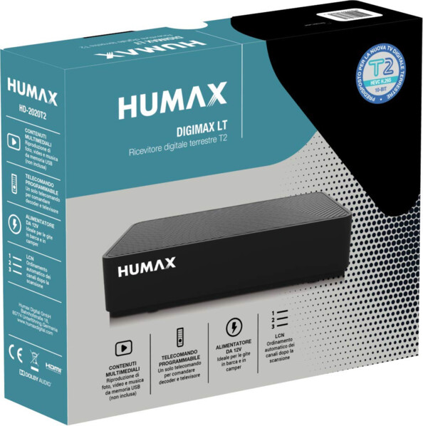 Décodeur TNT Full HD DVB-T2 HEVC Main 10 Digimax LT HD-2020T2