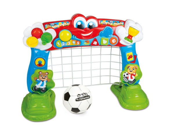 But de foot interactif baby Clementoni Tiboot avec ballon en tissu et boutons éducatifs