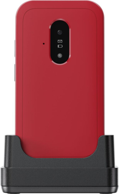 Téléphone portable sénior à clapet Leva E22 4G LTE - Rouge/Blanc