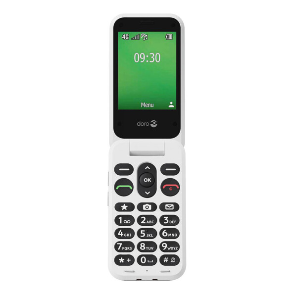 Téléphone portable sénior à clapet Leva E22 4G LTE - Rouge/Blanc