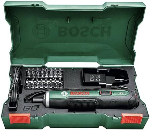 Visseuse Bosch PushDrive 3,6 V Push and Go avec 32 embouts et chargeur USB