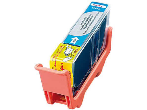 Consommable cyan iColor 8 ml avec puce de réinitialisation, pour imprimante jet d'encre Canon Pixma, hors de son emballage