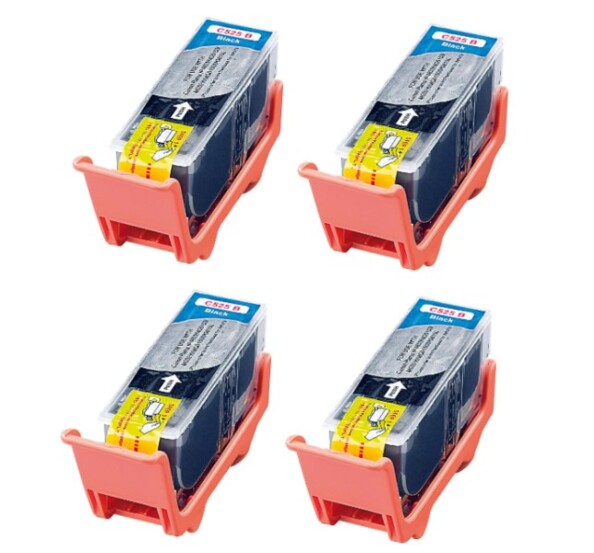 Quatre cartouches compatibles Canon PGI-525BK par iColor.