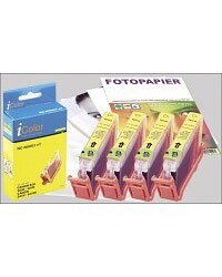 4 Cartouches I Color compatible Canon jaune