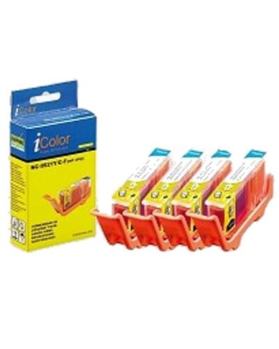 4 Cartouches I Color compatibles Canon jaune avec puce