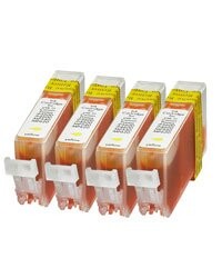 4 Cartouches I Color compatibles Canon jaune