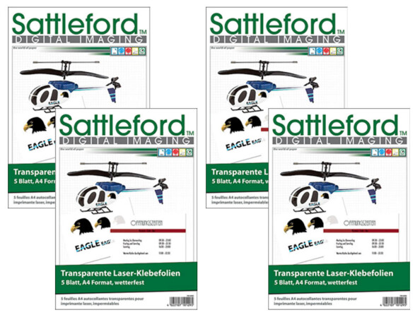 Films autocollants transparents A4 pour imprimante laser et photocopieur par Sattleford