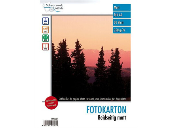 30 feuilles papier photo double face mat A4 - 250 G