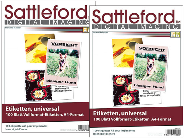 200 Feuilles A4 autocollantes pour imprimante laser et jet d'encre par Sattleford