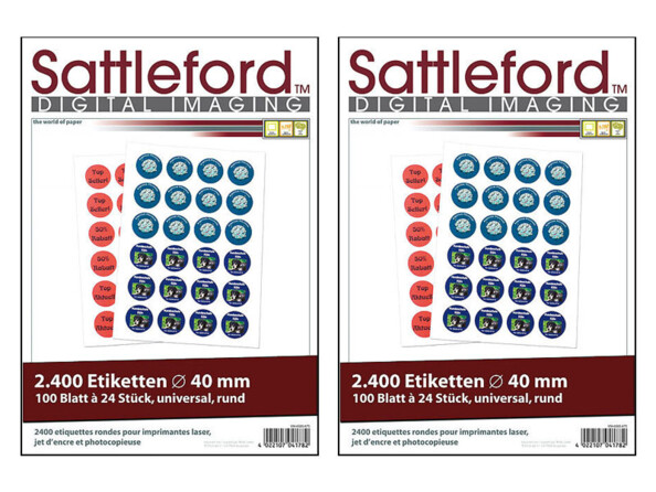 4800 étiquettes autocollantes rondes Ø 40 mm de la marque Sattleford