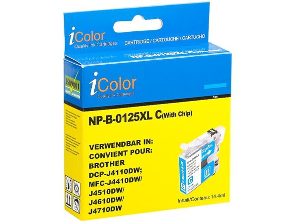 Cartouche iColor compatible Brother (remplace LC127 / 125XL), cyan