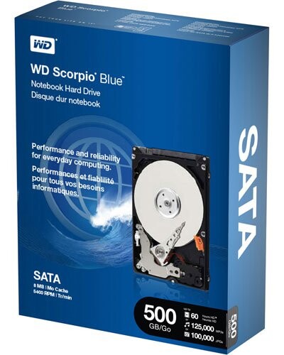 Western Digital Scorpio 2,5'' SATA Ii Version Boite - 500 Go