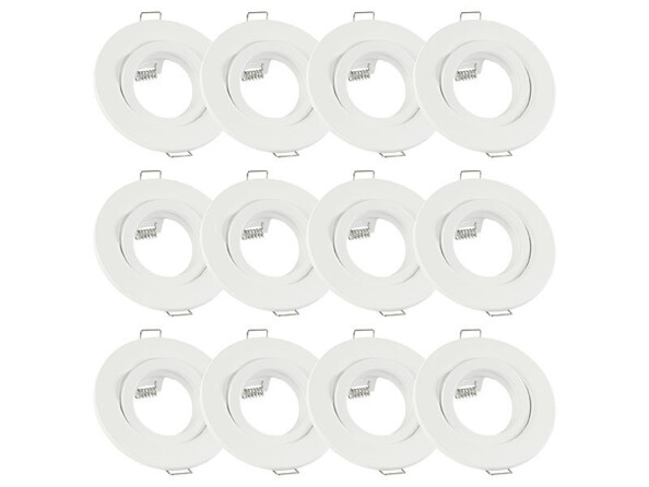 12 cadres ronds et pivotants pour spot encastrable de la marque Luminea