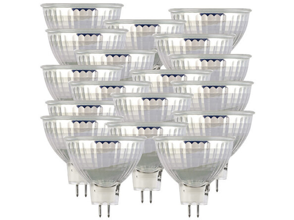 18 spots LED GU5.3 - 6 W - 500 lm - Blanc lumière du jour