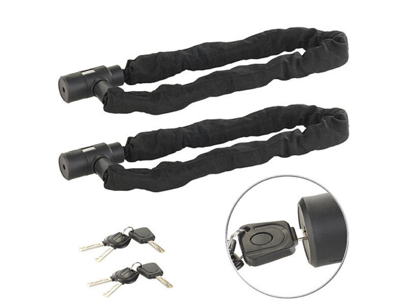 2 antivols à chaîne à maillons renforcés pour moto / vélo de la marque AGT