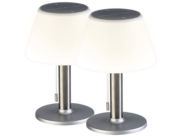 2 lampes de table solaire pour zone extérieure protégée de la marque Luminea