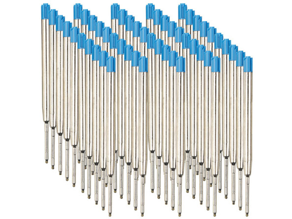 Recharges Pour Stylo Bille - Lot De 80, Bleu, Trait 1.0 Mm, Longueur 107 Mm, Compatible Avec La Plupart Des Stylos