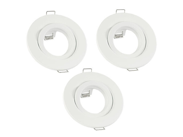 3 cadres ronds et pivotants pour spot encastrable de la marque Luminea