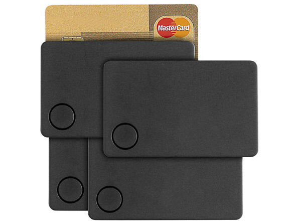 4 localisateurs siffleurs bluetooth format carte de crédit