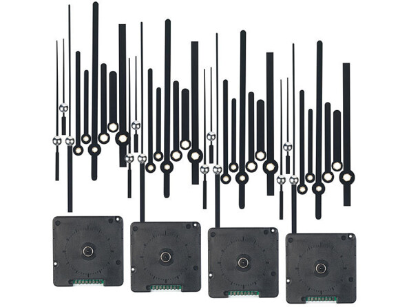 Pack de 4 mécanismes d'horloge radio-pilotées à quartz de la marque St. Leonhard