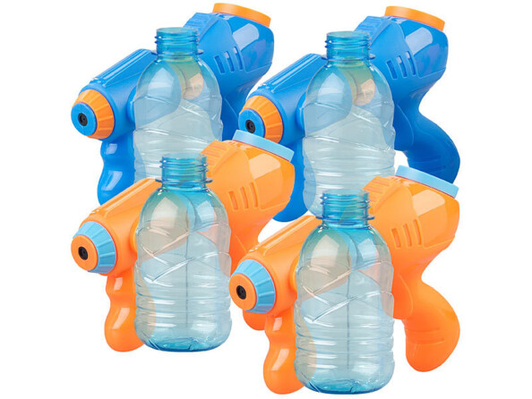 4 pistolets à eau pour bouteilles plastique PET