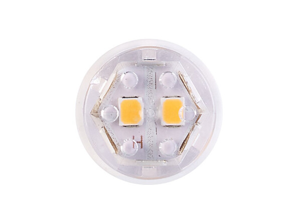 Ampoule Led vue du dessusn qui eclaire dans un angle de rayonnement 360°