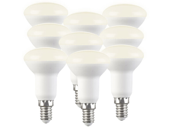 9 réflecteurs avec douille E14 pour éclairage blanc chaud