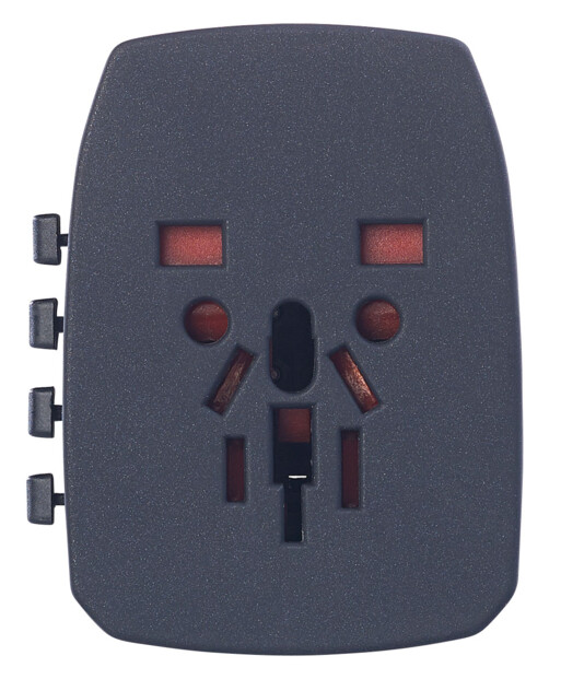 Adaptateur de voyage universel avec 2 ports USB 2,5 A / 12,5 W