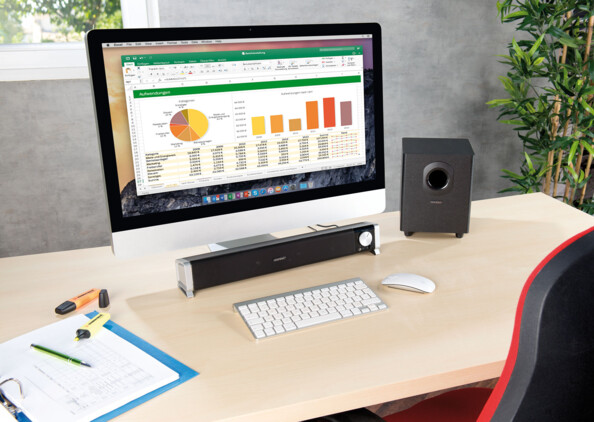 kit son 2.1 pour pc avec barre de son bluetooth et subwoofer 40w msx-230