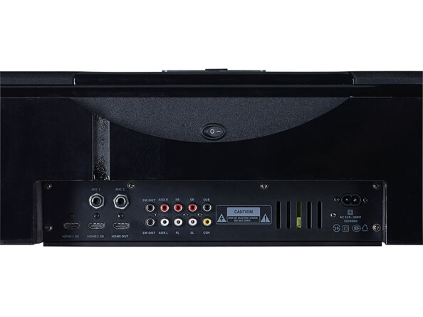 barre de son haut de gamme auvisio avec sorties cinch composite hdmi 4k uhd micro jack 6.35