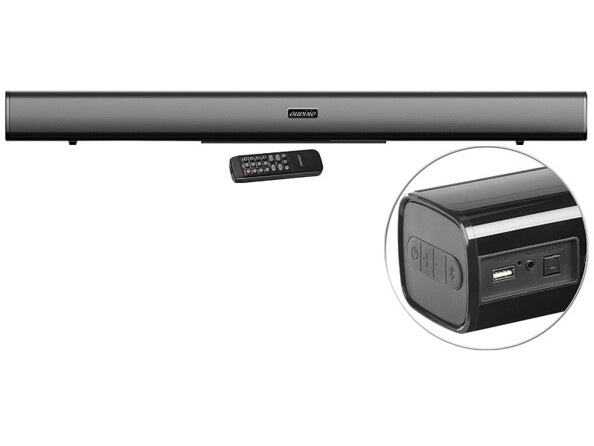 Barre de son stéréo bluetooth 120 W MSX-450.bt panneau de commande et connectique