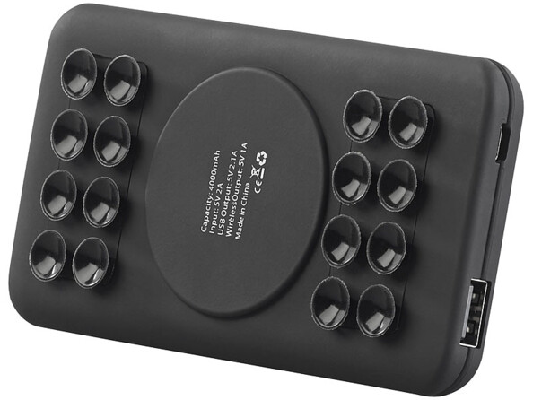 Batterie d'appoint PB-500.qi USB ultraplate compatible Qi 5000 mAh jusqu'à 2,1 A / 10,5 W