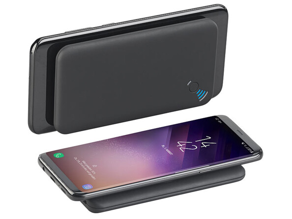 Batterie d'appoint PB-500.qi USB ultraplate compatible Qi 5000 mAh jusqu'à 2,1 A / 10,5 W