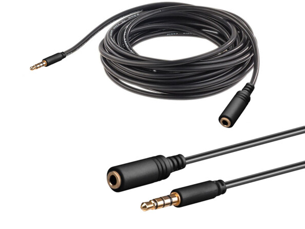 Casque filaire pour TV & musique KH-100, avec sa rallonge 5m pour un total de 8m de câble