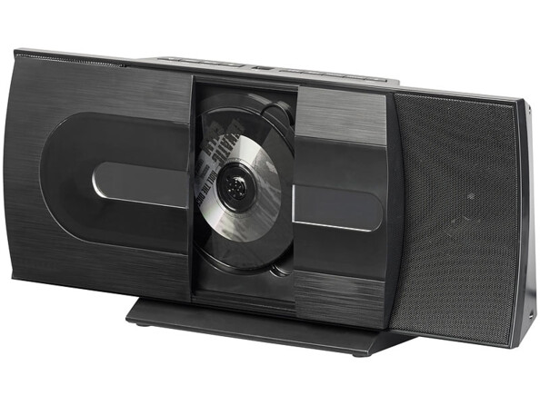 Chaîne stéréo avec radio FM et DAB+. Fonction bluetooth 3.0 pour transmission audio sans fil à partir d'un appareil audio compatible bluetooth, portée jusqu'à 10 m