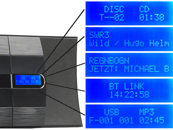Chaîne stéréo avec radio FM et DAB+. Captures d'écran