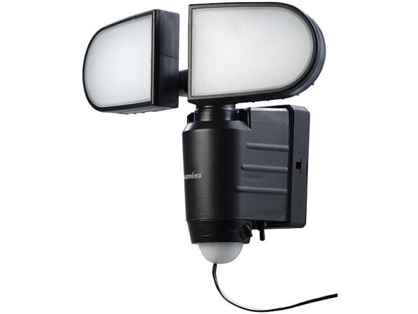 Double projecteur solaire d'extérieur avec capteur de mouvement PIR