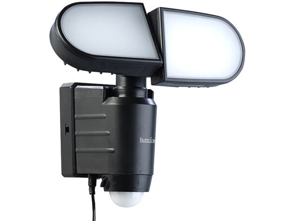 Double projecteur solaire d'extérieur avec capteur de mouvement PIR