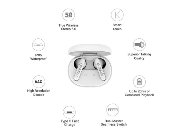 Écouteurs stéréo avec bluetooth 5.0 True Wireless IHS-615 (Reconditionné)