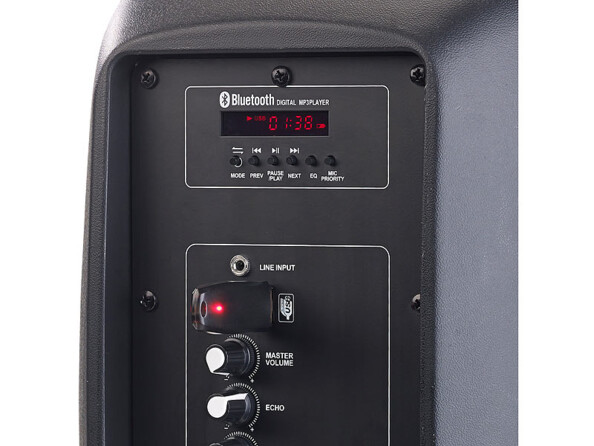 Enceinte mobile avec lecteur MP3, fonction bluetooth et karaoké PMA-900.k