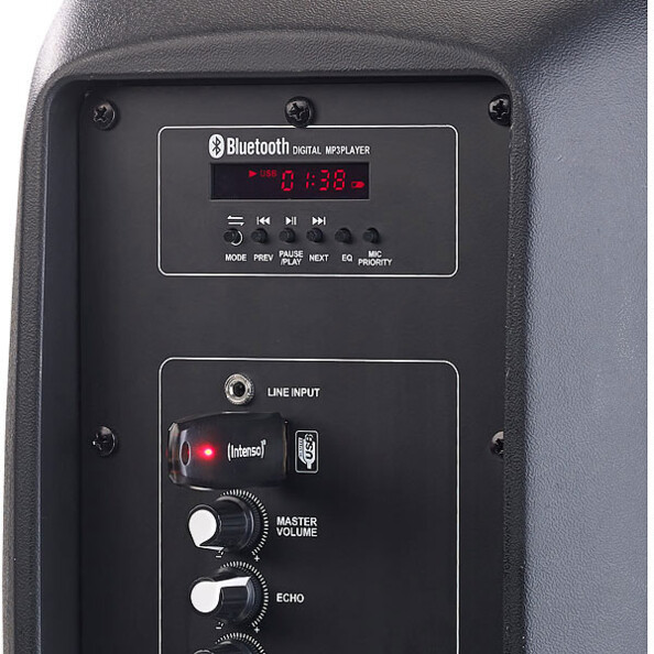 Enceinte mobile avec lecteur MP3, fonction bluetooth et karaoké PMA-900.k (Reconditionné)