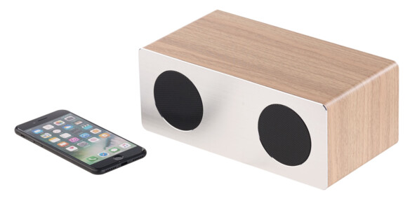 Enceinte stéréo 20 W design bois/alu avec bluetooth 4.1 MSS-85