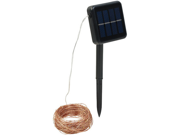 Guirlande lumineuse solaire 32 m en fils de cuivre